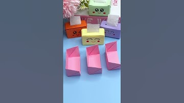 Thumbnail of How about making cute mini tissue boxes with your kids? Handmade origami handmade diy parent-child