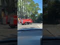 8x emergency vehicles with lights &amp; sirens responding together