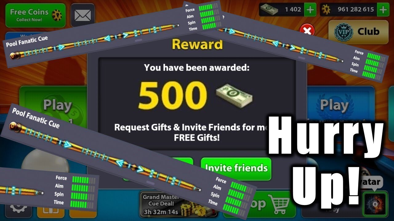 Free 500 Cash & Fanatic Cue ( Giveaway Ended )