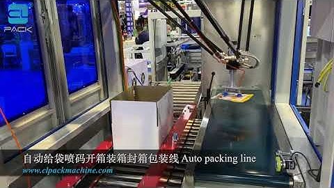 Automatic bag sealing — parallel robot packing — carton packing production line CLPACK