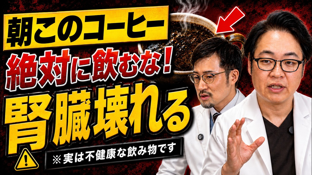 【寿命を縮める?】コーヒーの飲み方で腎臓が変わる!知っておくべきNG習慣【現役医師解説】
