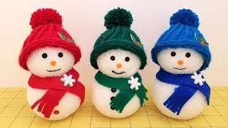 How I Make my Styrofoam Snowman | Perfect for Christmas Decor | Nanda's Crafts