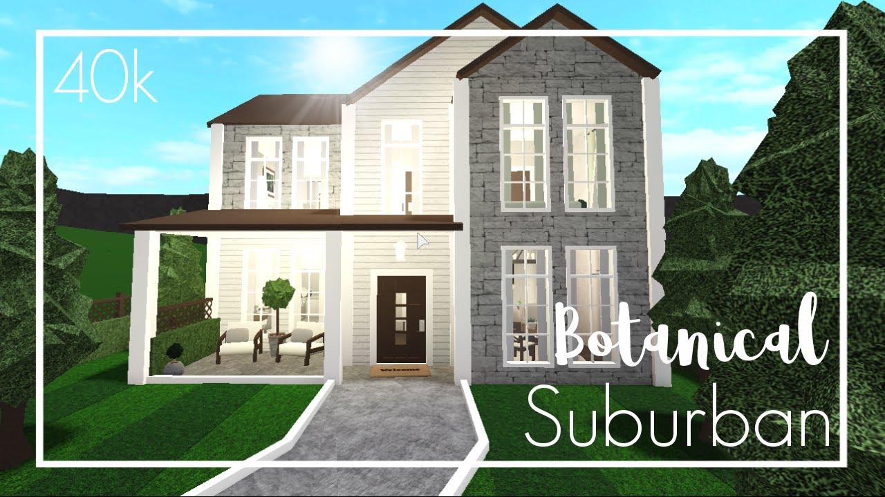 Botanical Suburban || 40k || Bloxburg House Builds - YouTube