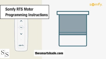 Somfy RTS Motor Initial Programming Instructions | The Smart Shade