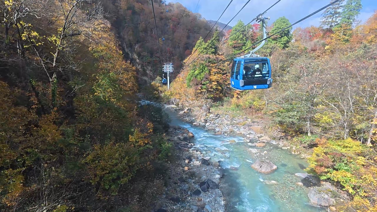 日本最長ロープウェイ！紅葉のドラゴンドラ&田代パノラマリフト　山麓→山頂