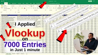 i Applied VLOOKUP on 7000 Entries in Just 1 minute in Excel (New 2 Examples) Vlookup on Large Data