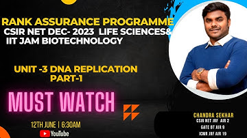 DNA Replication Part 1 | Replication, Repair And Recombination | Biotechnology | IIT JAM 2024