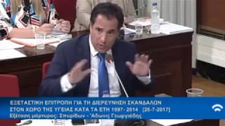 Ο Άδωνις Γεωργιάδης στην εξεταστική επιτροπή για το Ερρίκος Ντυνάν 2/3 26/07/2017