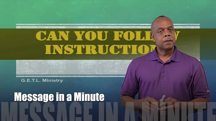 Message in a Minute - Can You Follow Instructions