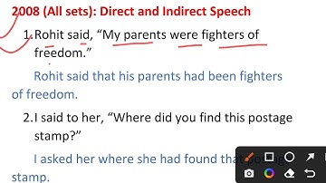 2008 (All sets) Direct and Indirect Speech from English excellent grammar guide class 10th up board