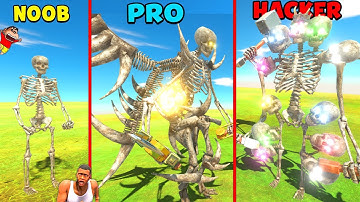 Upgrading NOOB SKELETON | NOOB vs PRO vs HACKER in Animal Revolt Battle Simulator | SHINCHAN