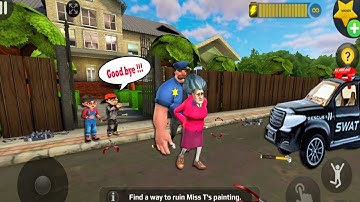 Scary Teacher 3D - with nick and tani troll Miss T fell face down  part 5170 #scaryteacher3d