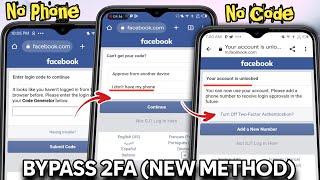 NEW! How to Bypass Two Factor Authentication 2FA Problem on Facebook 2024 Locked Out of Facebook