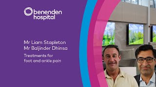 Benenden Hospital webinar: Foot and ankle treatment