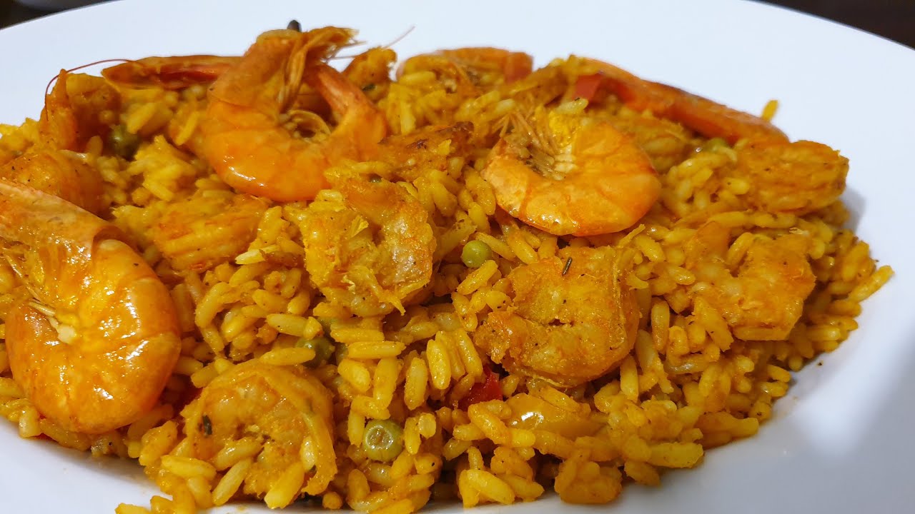روز بالكروفات  أرز بالجمبري riz aux crevettes