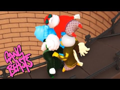 【4人実況】爆笑だらけのギャングビーストが面白すぎる【Gang Beasts】