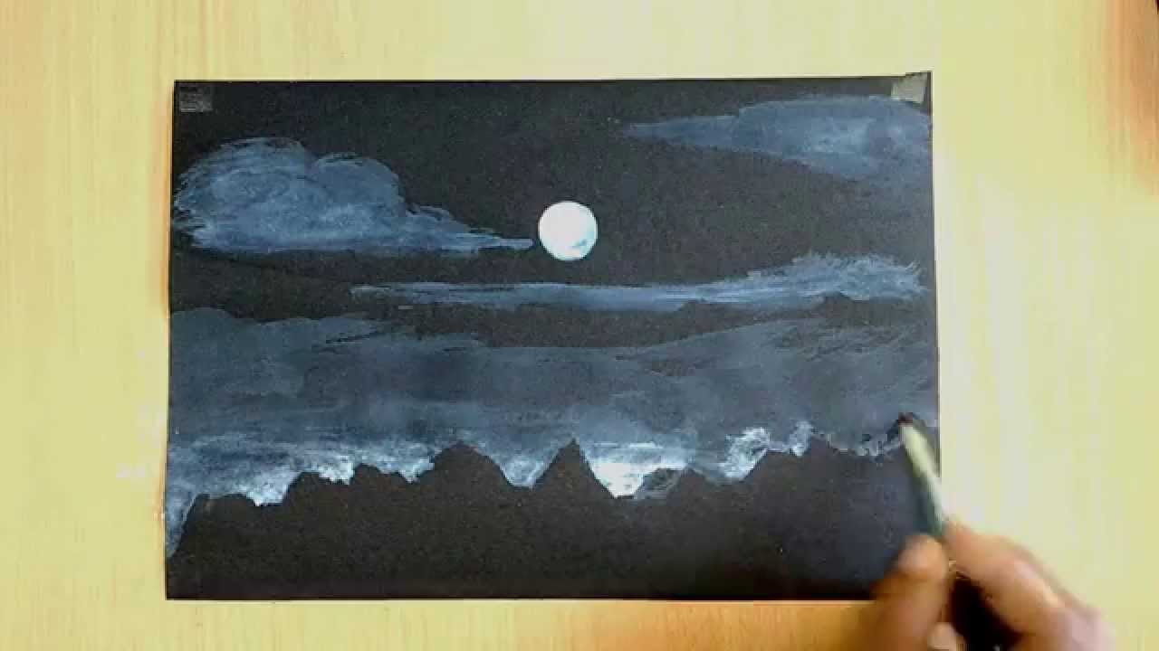 Black and White pen drawing | Beautiful starry night scene | Pen Art Drawing