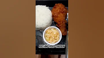 RICE AND FRIED CHICKEN Food Cooking Recipe Foodie 