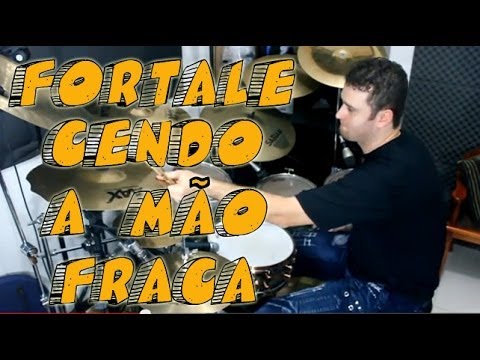 FORTALECENDO A MÃO FRACA - AULA DE  BATERIA INTERATIVA