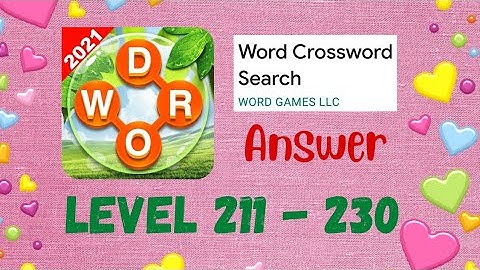 Word Crossword Search - Level 211-230 | TUTORIAL | ANSWER #wordcrosswordsearch #tutorial #answer