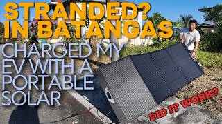 Charging my EV with Portable Solar Panels!