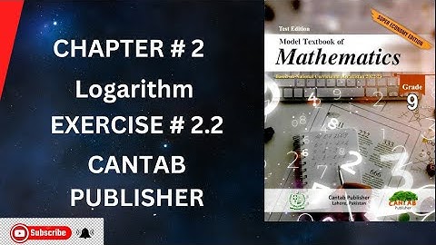 logarithms| exercise 2.2| Q1 - 3 solutions |cantab publishers | Class 9 math| @mathsolver1117