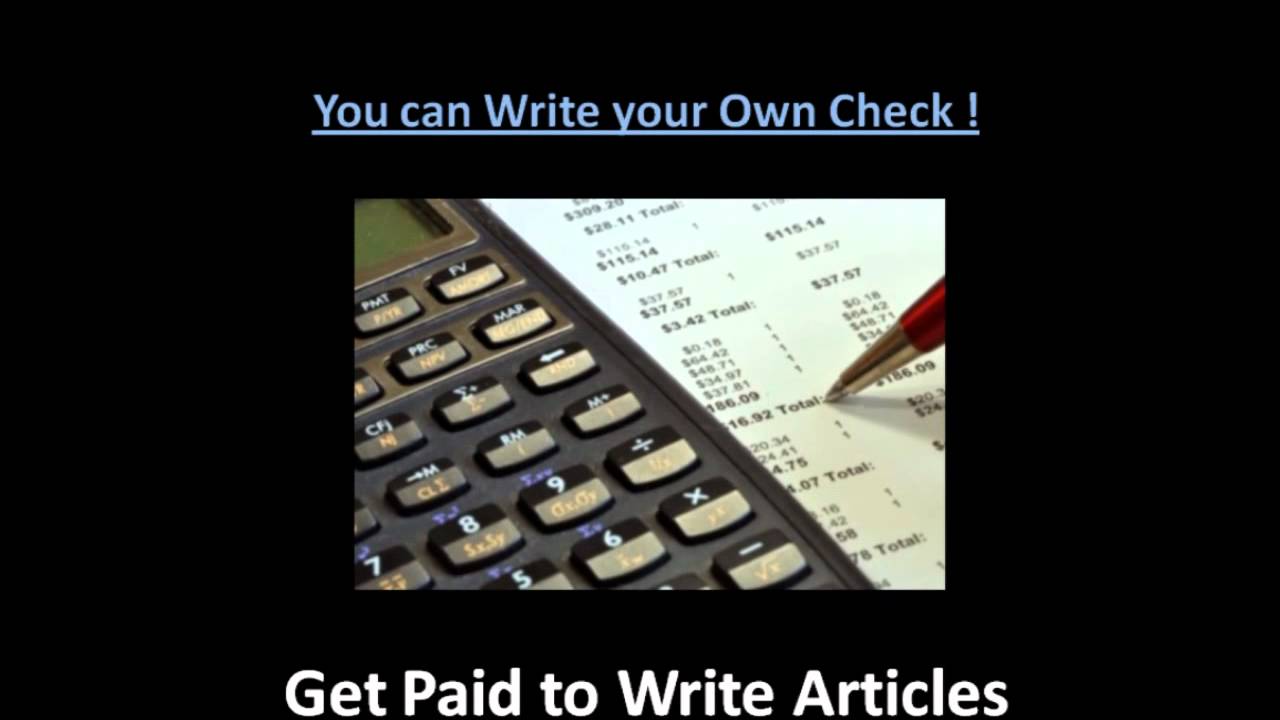 Paid to write articles