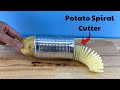 How to make a spiral potato cutter  diy spring potato machine