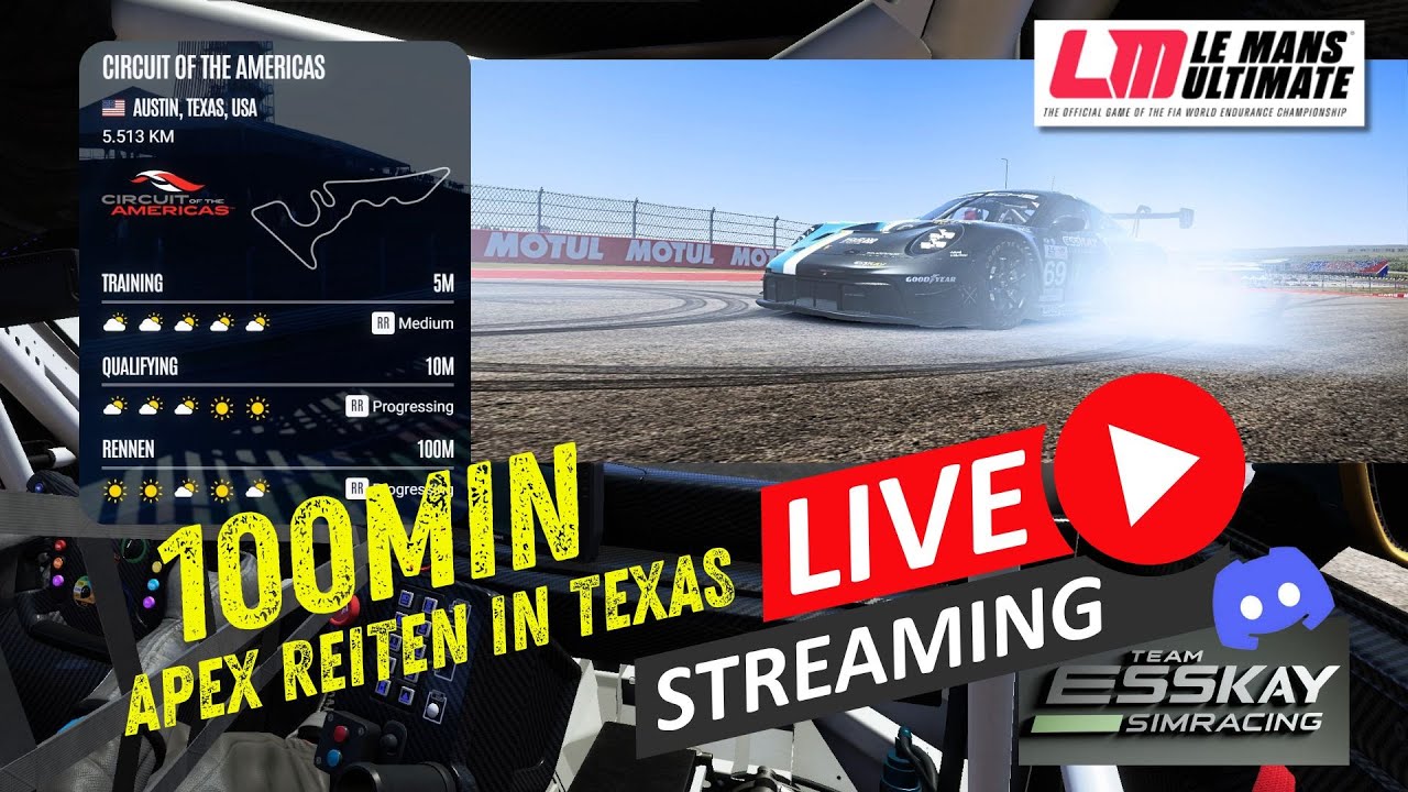 [LIVE] 100min Apex reiten in TEXAS 🌤️🏁 | Team EssKay SimRacing | Discord