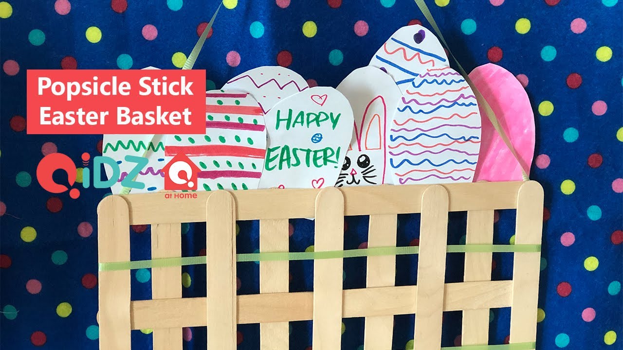 Popsicle Stick Easter Basket Indoor Activities for Kids QiDZ at