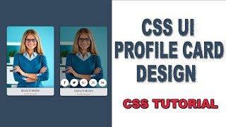 CSS User Profile Card Design - Pure CSS UI Profile Card Design With Hover Effect