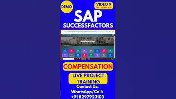 SAP SuccessFactors Compensation Training Online Class 9 17th April 2025 #sapsuccessfactorstraining