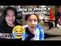 When BTS snuck into J-Hope&#39;s hotel room on his birthday VLIVE