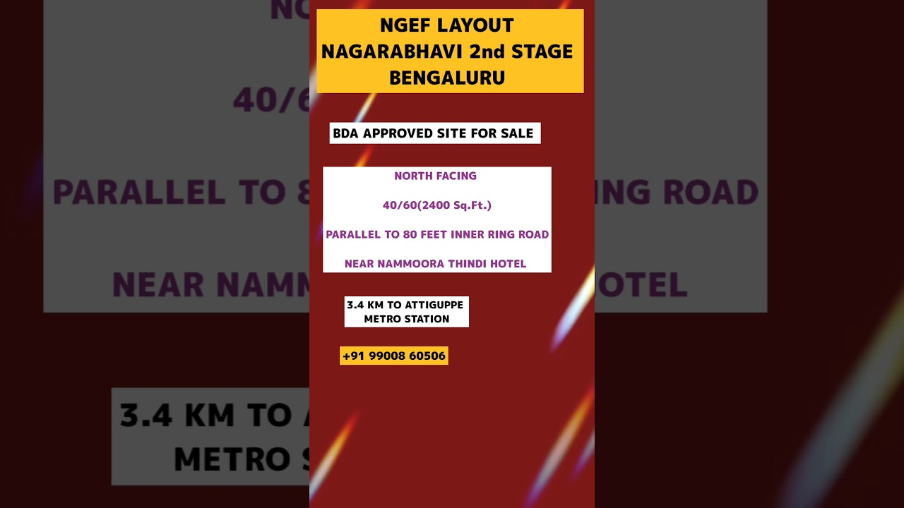 NGEF LAYOUT|NAGARABHAVI 2nd STAGE|BENGALURU|