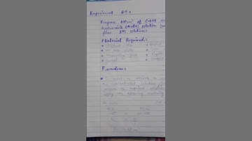 Chemistry practical 6.5 of class 9th
