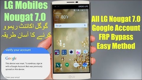 LG V10 Nougat 7.0 FRP Reset - Google Account Bypass Solution