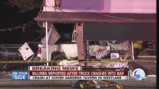 11pm Dozen injured as truck crashes into Westlake bar