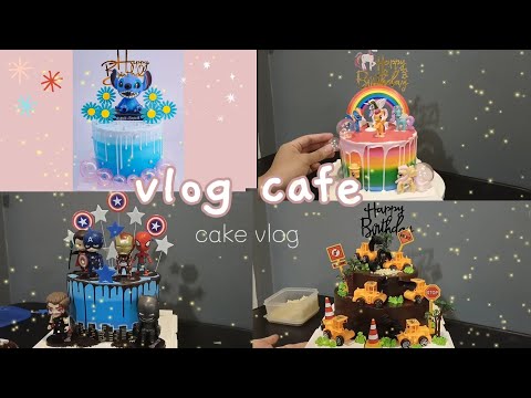 Cafe Vlog Ep.13 เค้กโมเดลสีรุ้งม้าโพนี่ และเค้กโทนสีน้ำเงินฟ้า หลากหลายแบบ