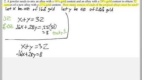 Math 119 : 4.3 #2 (Intermediate Algebra Tutorial : Systems Of Linear Equations Applications 2)