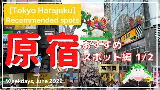 【Tokyo Harajuku】 Recommended spots　東京観光 ベストルートガイド ４K【原宿】竹下通りからウィズ原宿までのおすすめスポット編　1/2