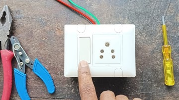 Simple Switch Box connection | Easy one socket with one switch connection #phase #neutral #Earth