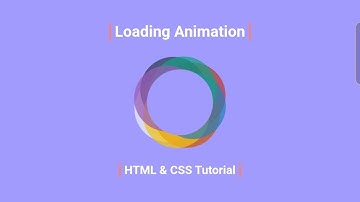 HTML CSS Loading Animation Tutorial | @codecompanion93
