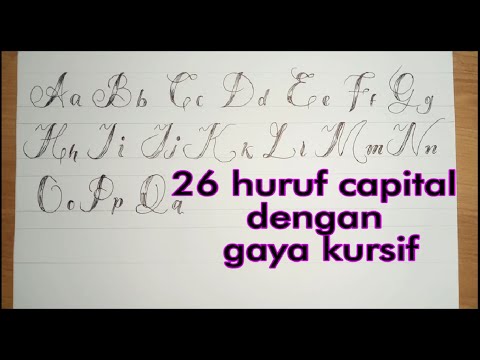 Video: Apakah dua jenis tulisan tangan kursif?