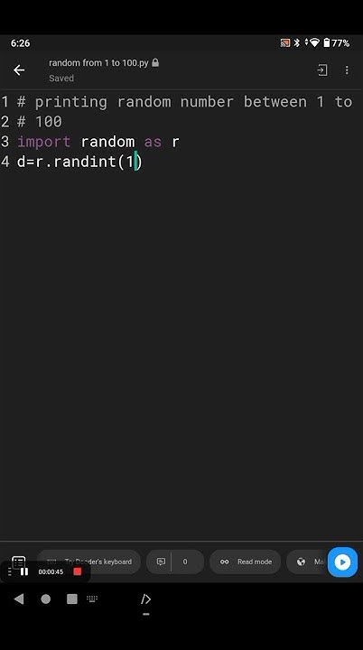 random number between 1 to 100 in python #programming #shorts #youtube ...