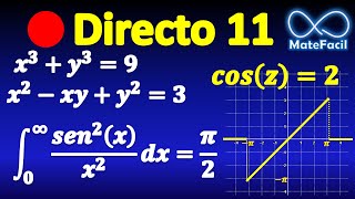 11. En vivo - Integral de Fourier, sistema de ecuaciones algebraico, variable compleja