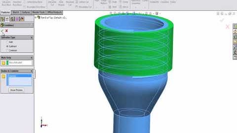 Solidworks Tutorial for DCG Students - Making a thread using COMBINE feature