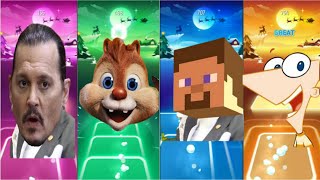 Johnny Depp vs  Amber Heard 🆚 Chip 'n Dale   Rescue Rangers 🆚 Minecraft 🆚 Phineas and Ferb 🎶 CHO