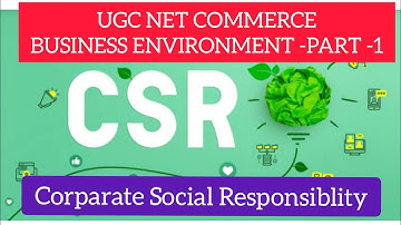 CSR-Corparate Social Responsibility Ugc net commerce