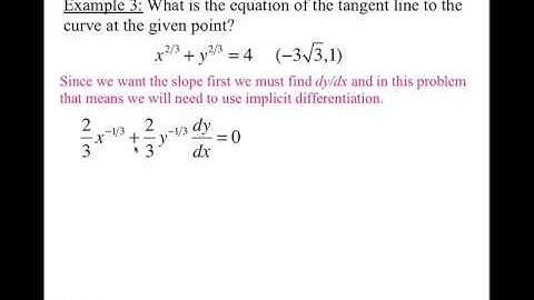 Topic 16-Tangent Lines and Normal Lines