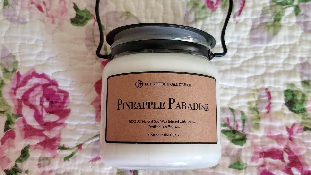 Milkhouse Candle Co  Pineapple Candle Review #soycandle 